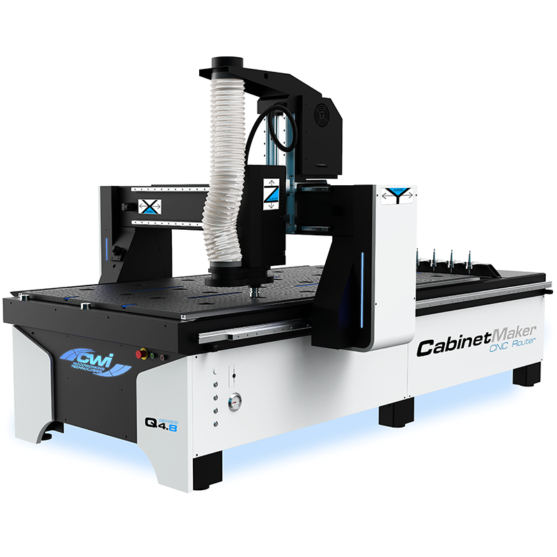 CabinetMaker Q4.8 CNC Router 4′ x 8′ w/Becker Vac Pump by CWI Woodworking Technologies