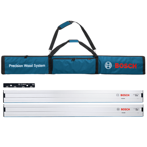 BOSCH 63" TRACK SAW GUIDE KIT W/2- 63" TRACKS AND CARRY BAG