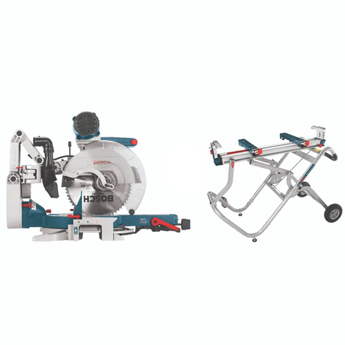 Bosch 12" Axial Glide Compound Miter Saw C/W Stand (Corded)