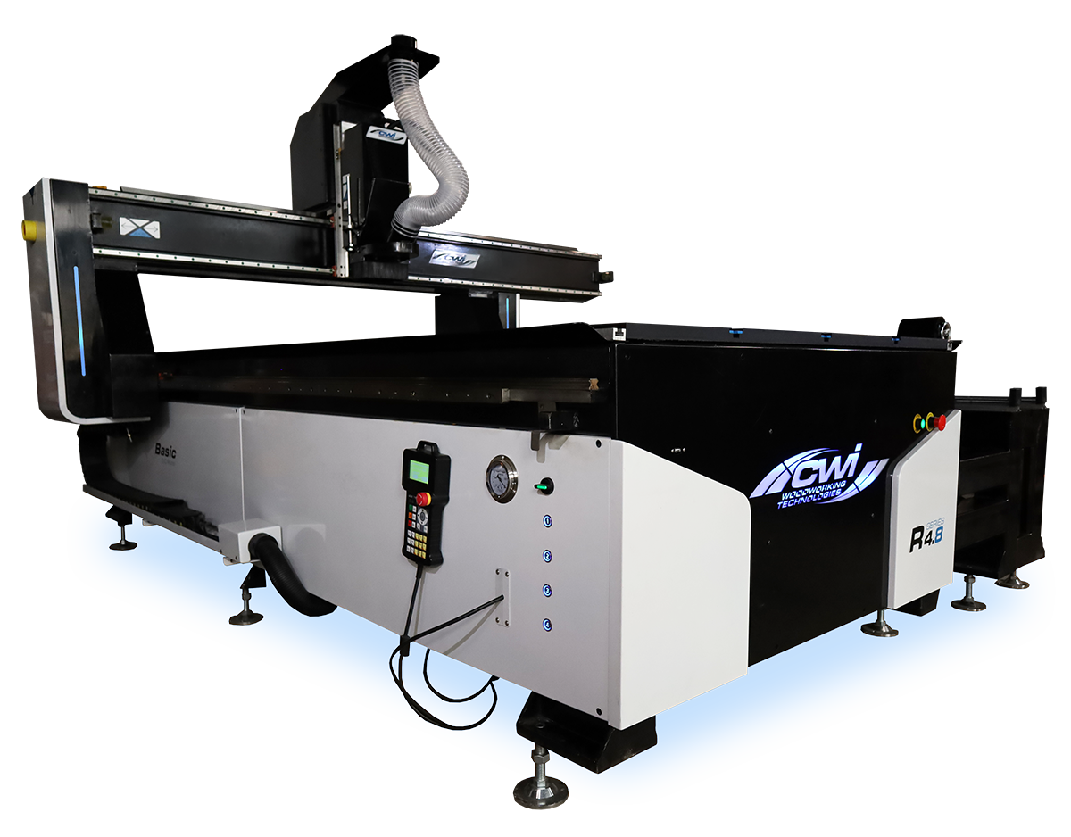 Basic R4.8 CNC Router 4′ x 8′ w. Rotary Attachment