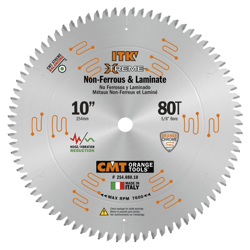 254.080.10 CMT ITK Non-Ferrous & Melamine 10" X 80 X 5/8"