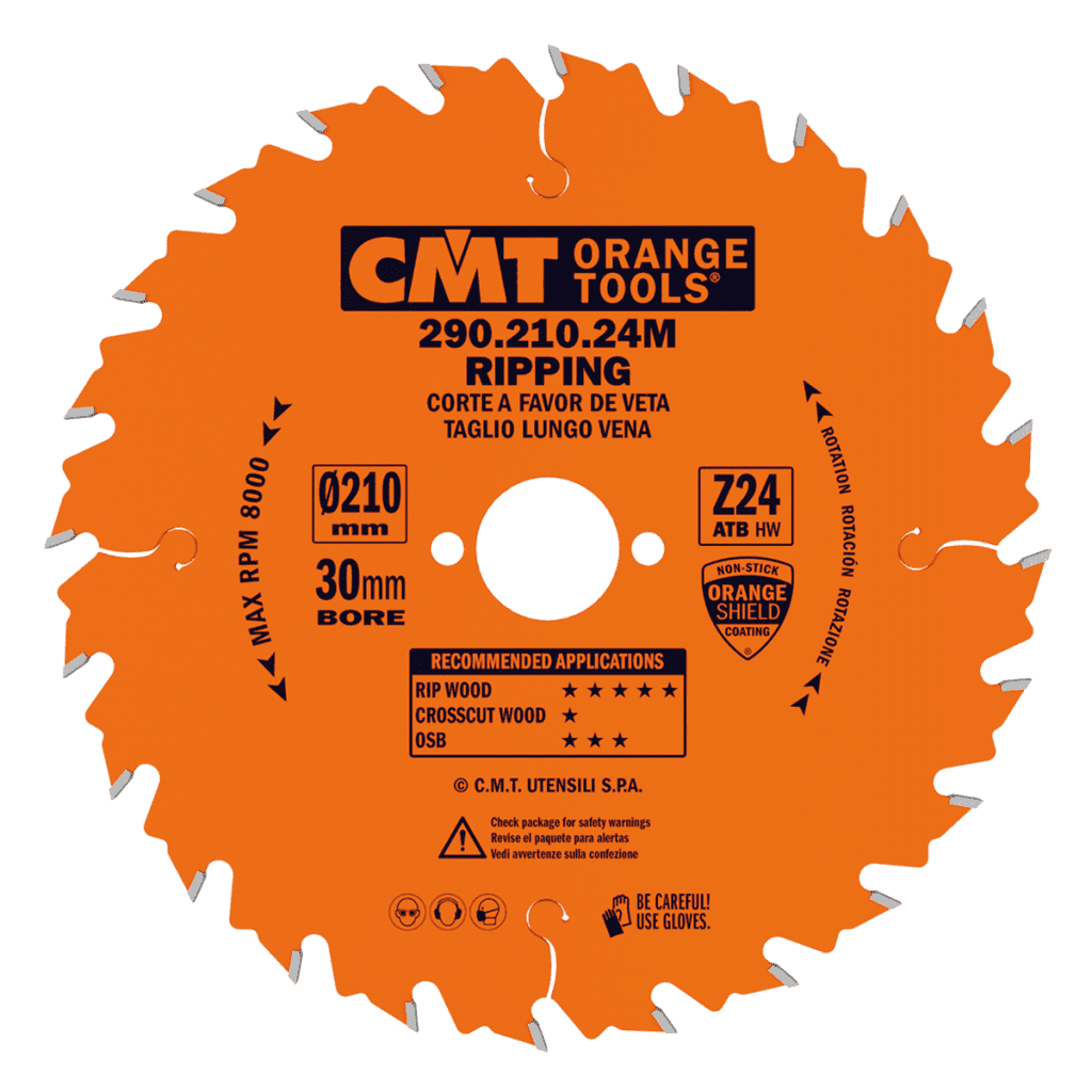 290.210.24M CMT 210mm X 24T X 30mm Bore Carbide Festool Track Saw Blade
