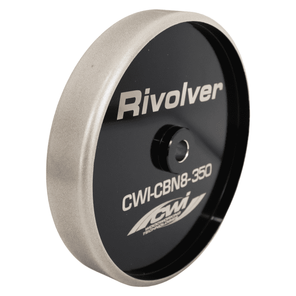 Rivolver 8" X 1.5" Radiused Edge CBN Grinding Wheel - 350 Grit