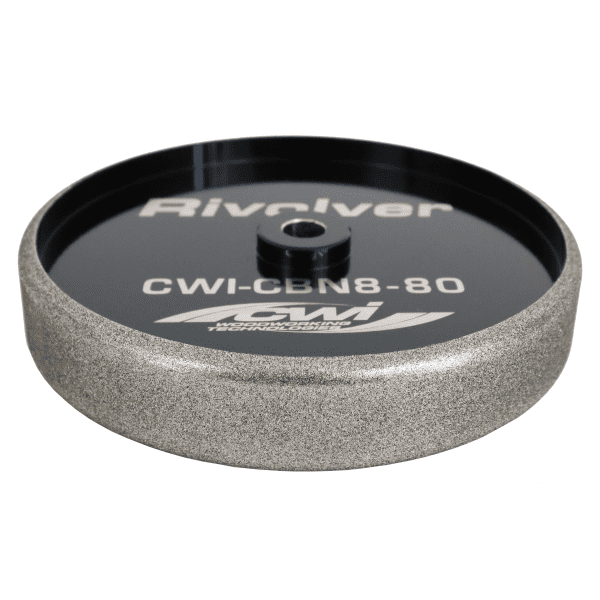 Rivolver 8" X 1.5" Radiused Edge CBN Grinding Wheel - 80 Grit