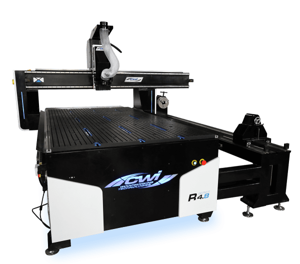 Basic R4.8 CNC Router 4′ x 8′ w. Rotary Attachment