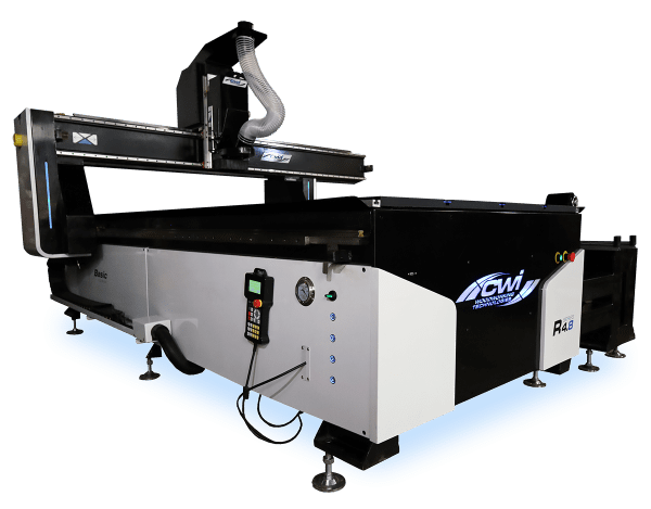 Basic R4.8 CNC Router 4′ x 8′ w. Rotary Attachment