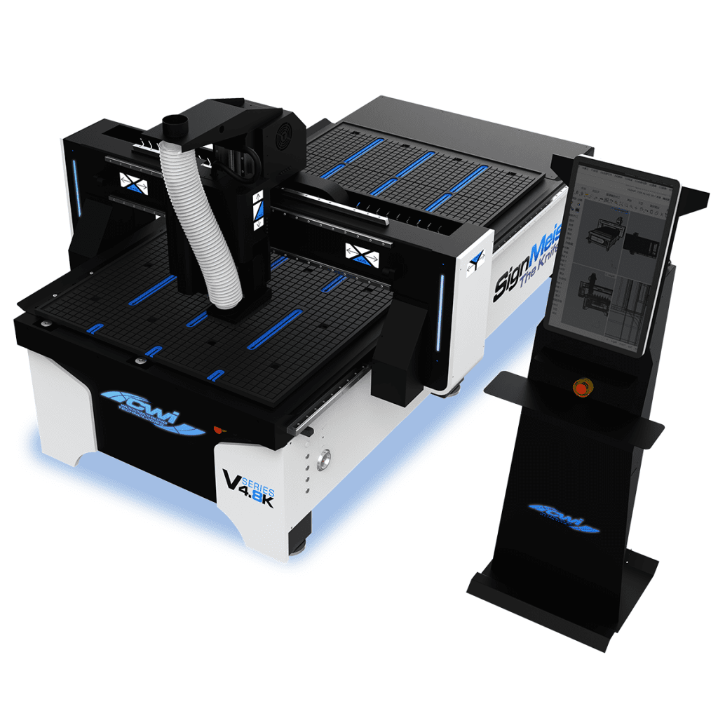 SignMeister V4.8K CNC Router 4′ x 8′ w. Oscillating Knife System ...