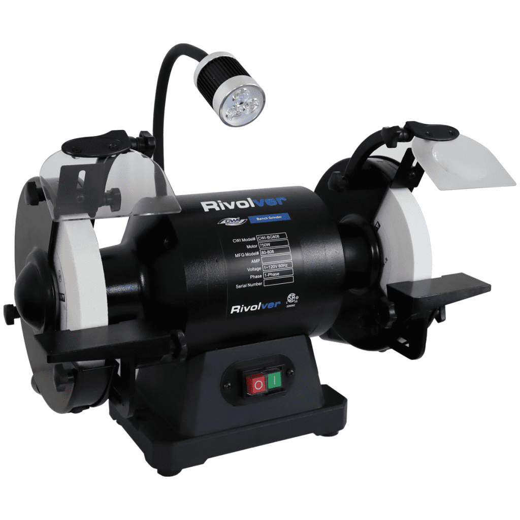 CWI-BG808 Rivolver 8" HD Slow Speed 1 HP Bench Grinder