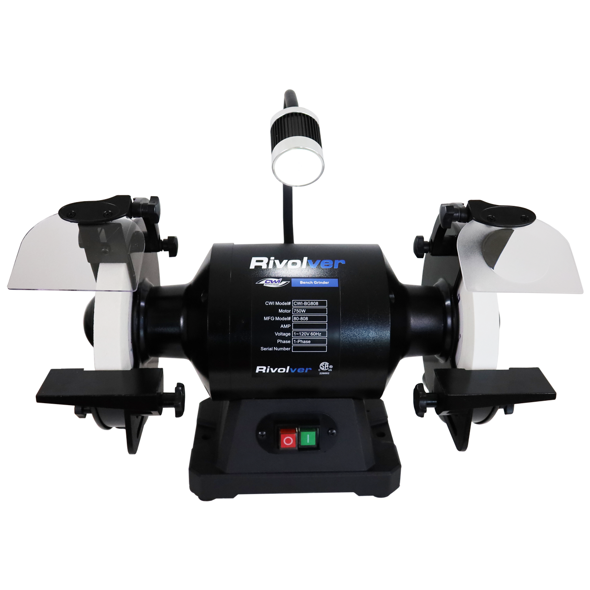 CWI-BG808 Rivolver 8" HD Slow Speed 1 HP Bench Grinder