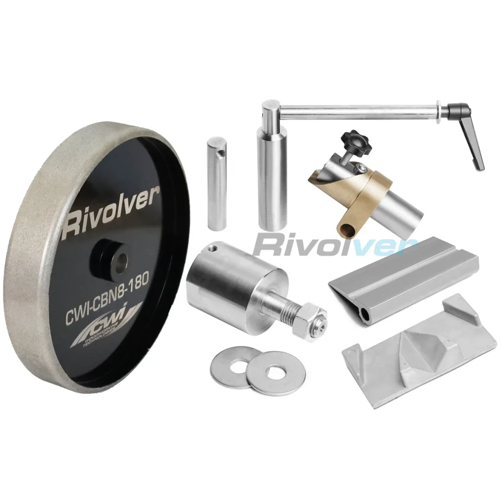 CWI-CBN-SK-1 Rivolver CBN Wheel Sharpening Kit w. 220 Grit CBN Wheel, 8 TPI