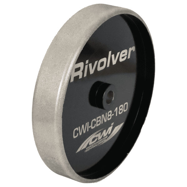 Rivolver 8" X 1.5" Radiused Edge CBN Grinding Wheel - 180 Grit