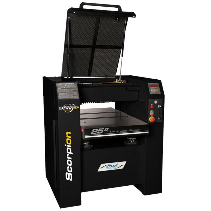 Scorpion 25″ Vari-Speed 10 HP Helical Thickness Planer – Canadian