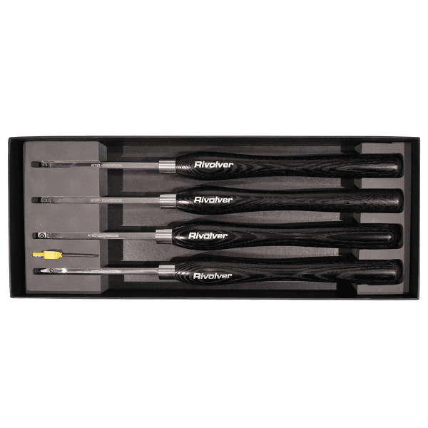 CWI-TT4-CT-M Rivolver 4 Piece Carbide Turning Tool Set w/12.5" Handle