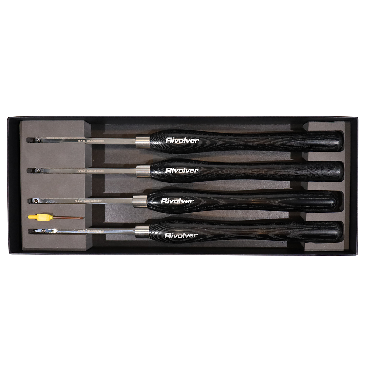 CWI-TT4-CT-M Rivolver 4 Piece Carbide Turning Tool Set w/12.5" Handle