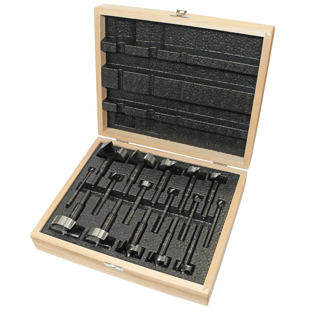 F031BSI016K Fisch 16pc Black Shark Forstner Bit Set, Imperial
