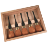 FRP310 Flexcut Premium 5 Piece Palm Chisel Set w/ Cherry Handles