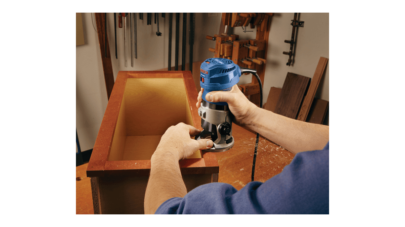 Bosch 1.25 HP VS Palm Router Kit w/ Fixed and Plunge Base