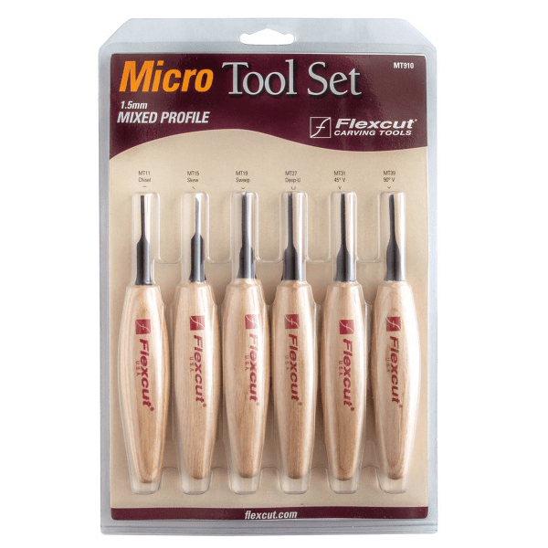 MT910 Flexcut Micro Tool 1.5mm Chisel Set
