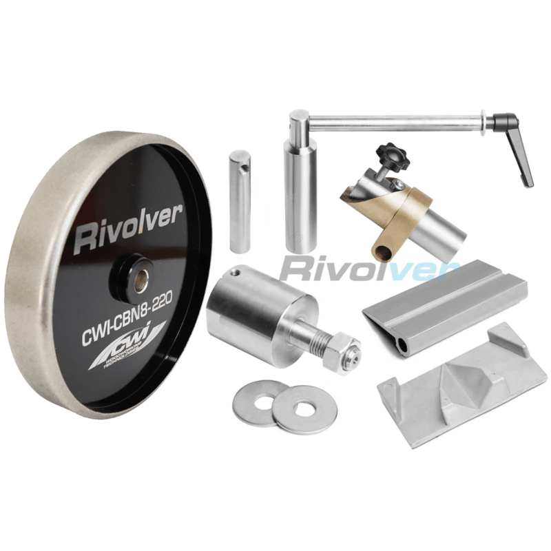 Rivolver CBN Wheel Sharpening Kit w. 220 Grit CBN Wheel, 1" x 8 TPI
