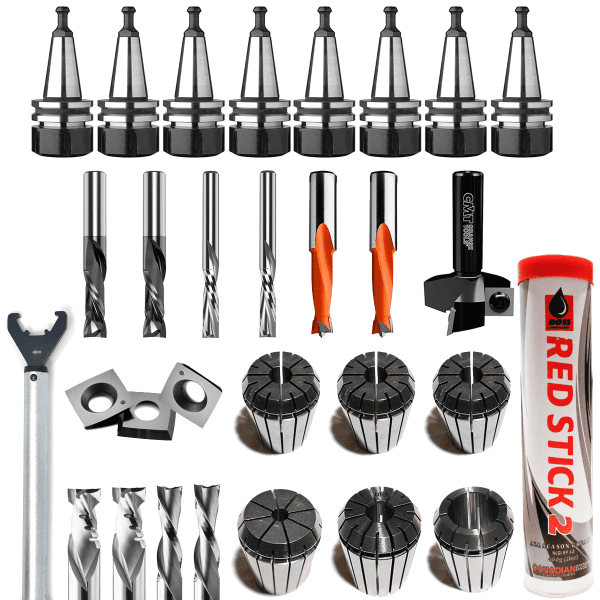 30 Piece Starter Tooling Kit for the CabinetMaker Q4.8 CNC Router