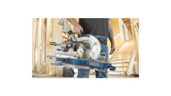 Bosch 18 Volt Cordless 10" Slide Miter Saw Kit w/ 8 Amp Battery / Charger and T4B Stand