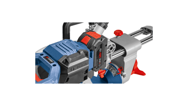 Bosch 18 Volt Cordless 10" Slide Miter Saw Kit w/ 8 Amp Battery / Charger and T4B Stand