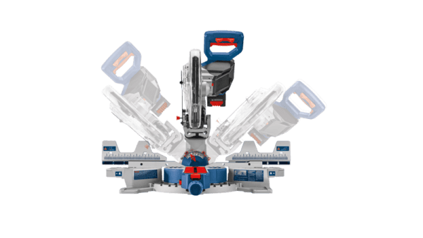 Bosch 18 Volt Cordless 10" Slide Miter Saw Kit w/ 8 Amp Battery / Charger and T4B Stand