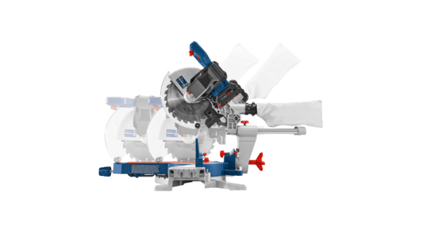 Bosch 18 Volt Cordless 10" Slide Miter Saw Kit w/ 8 Amp Battery / Charger and T4B Stand