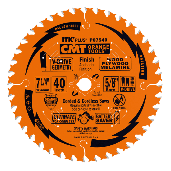 P07540 CMT ITK-Plus V-Drive Finish 7-1/4"X T40