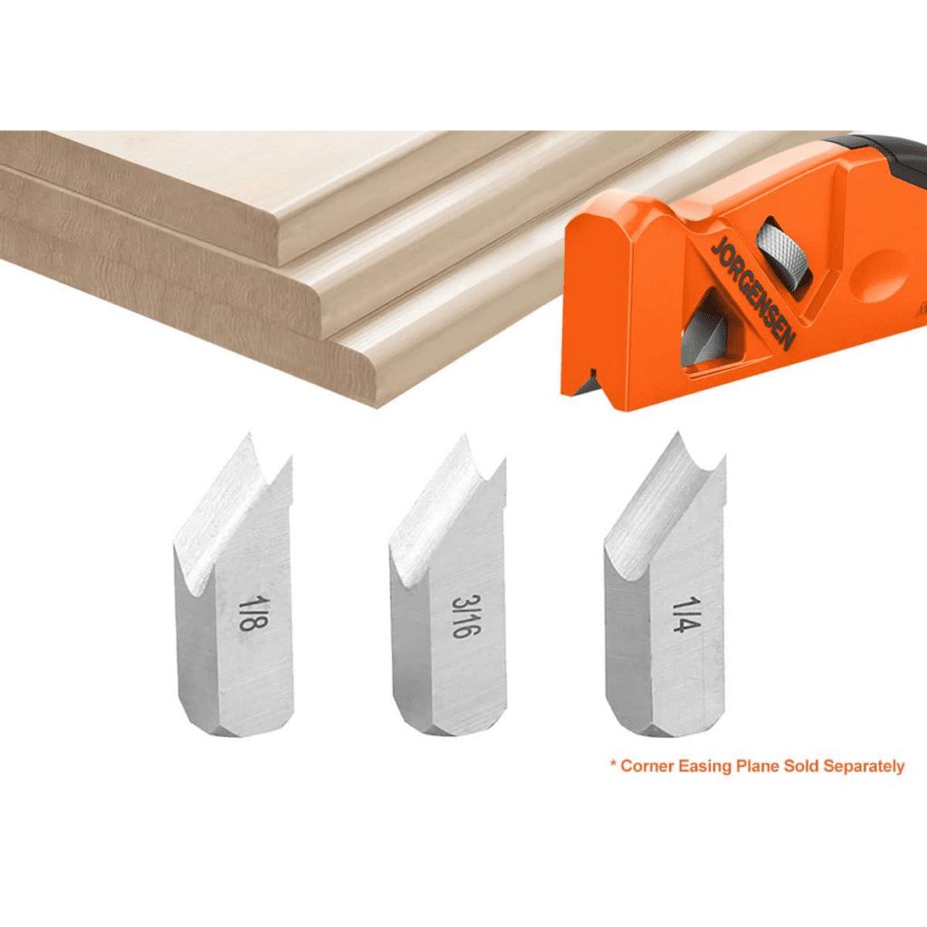Jorgensen Corner Easing Plane Knife Set (1/8", 3/16", 1/4")