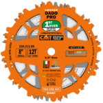 230.312.08 CMT 8" x 12T Locked Dado Pro Set