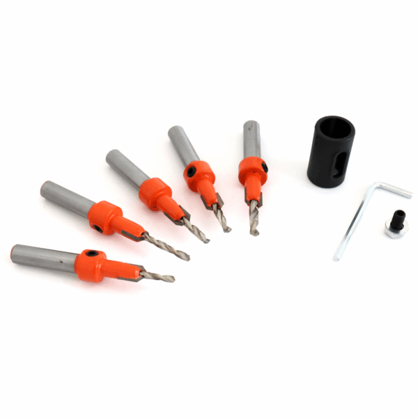 WJ70-502 Whisky Jack 5 Piece Carbide Countersink Drill Set