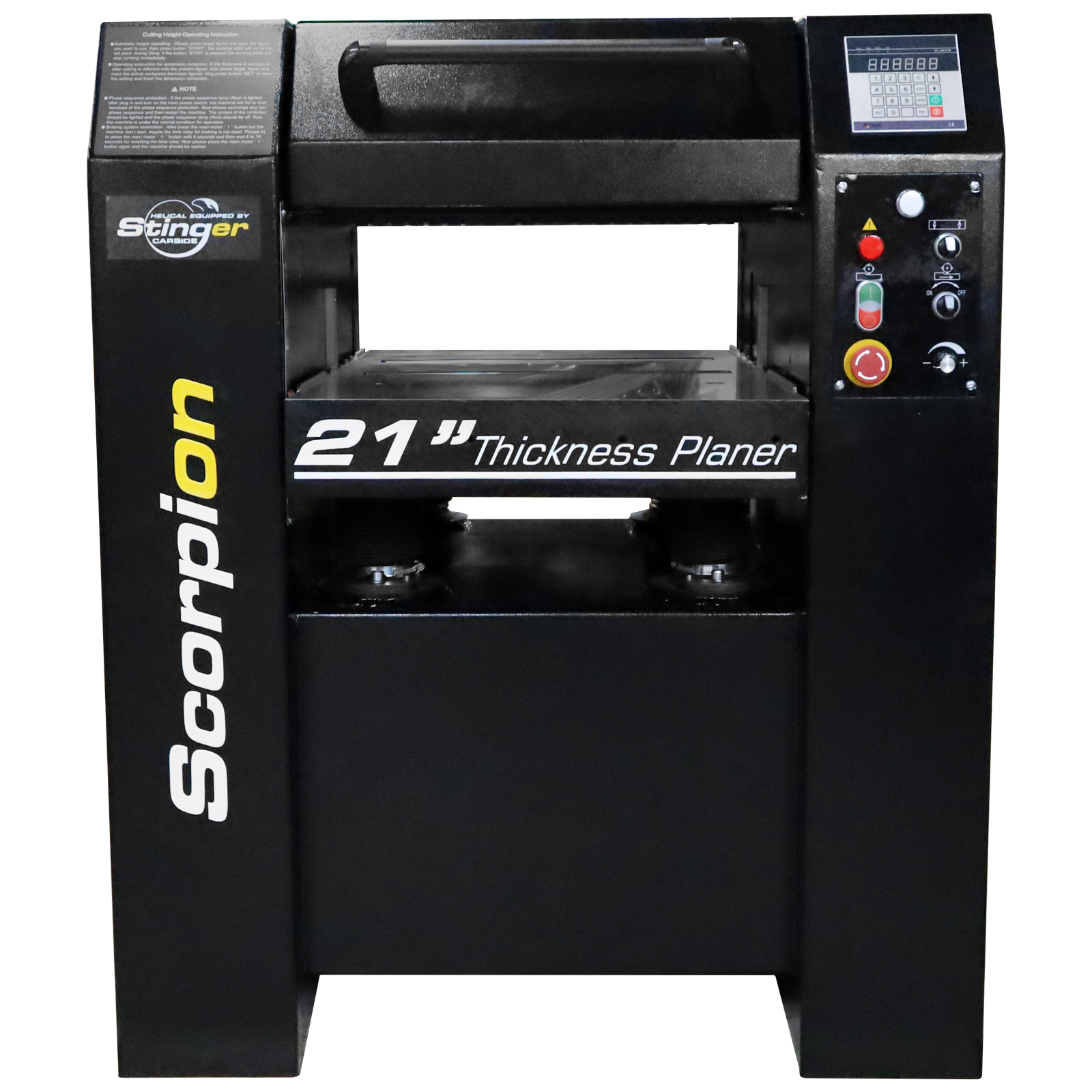 Scorpion 21" Vari-Speed 7.5 HP Helical Thickness Planer (1-Phase) - Image 2