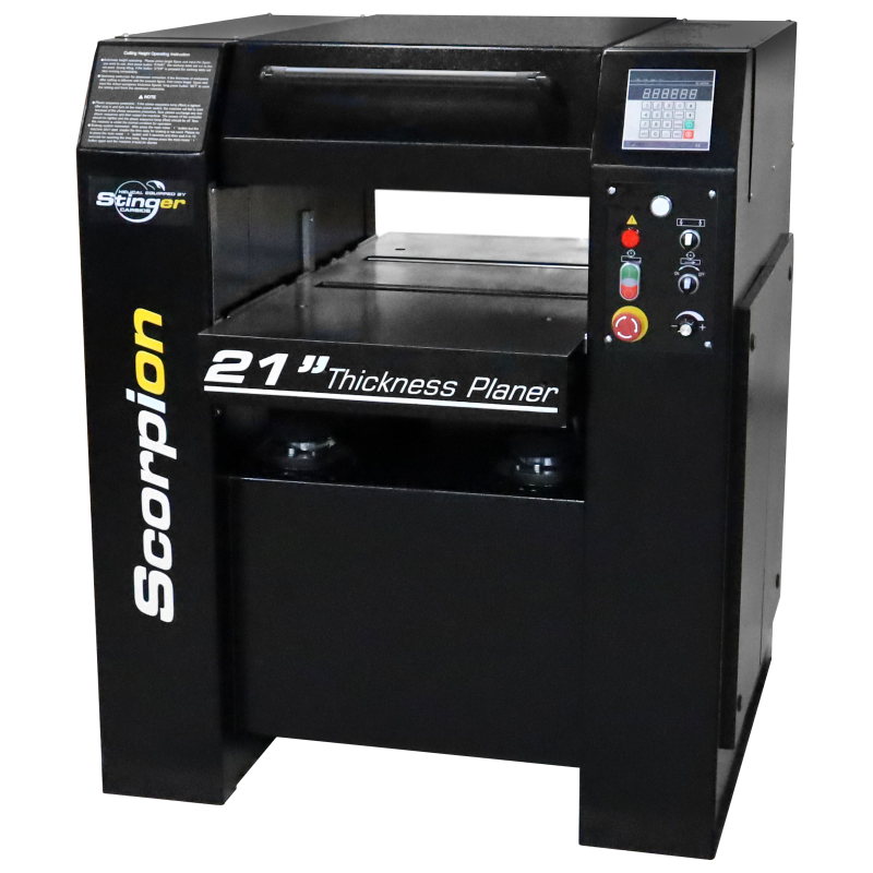 CWI-P0721HC Scorpion 21" Vari-Speed 7.5 HP Helical Thickness Planer (1-Phase)