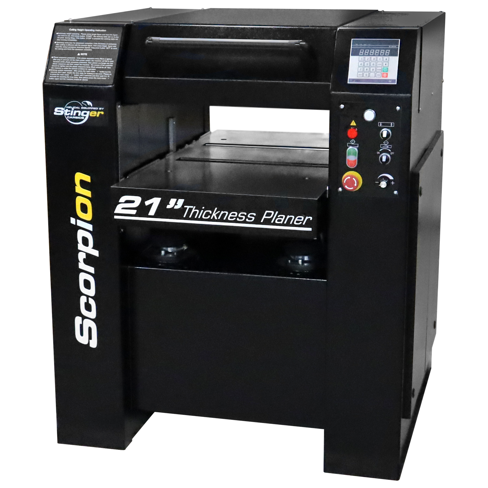 CWI-P0721HC Scorpion 21" Vari-Speed 7.5 HP Helical Thickness Planer (1-Phase)