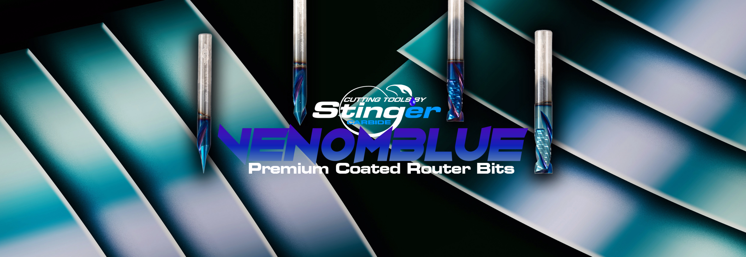 VenomBlue Premium Coated Router Bits